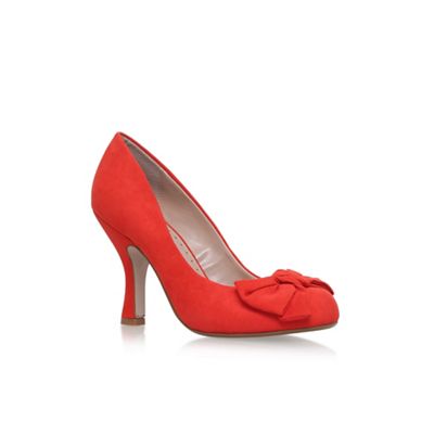 Red 'Norma' high heel court shoes